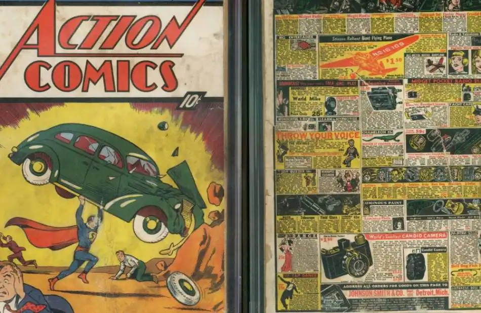A rara Action Comics nº 1 descoberta dentro de uma parede antiga